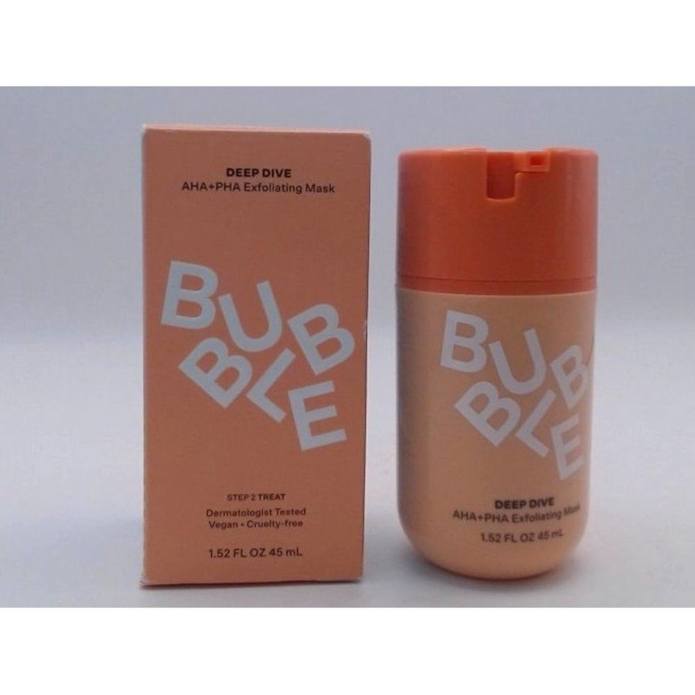 Bubble‎ Skincare Deep Dive AHA + PHA Exfoliating Face Mask - 1.52 Fl Oz, BNIB